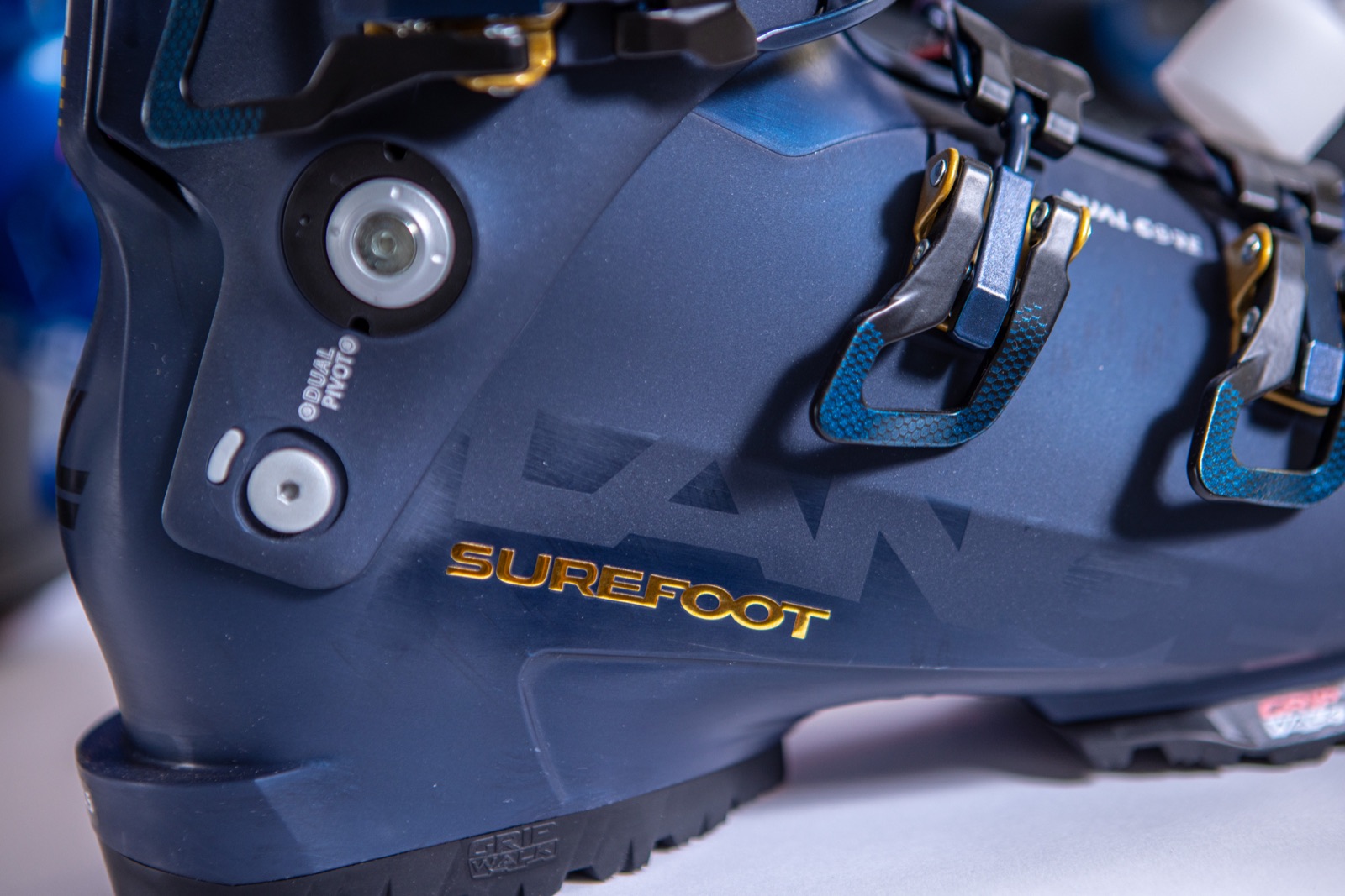 Surefoot CAD/CAM detail on a custom ski boot in Verbier